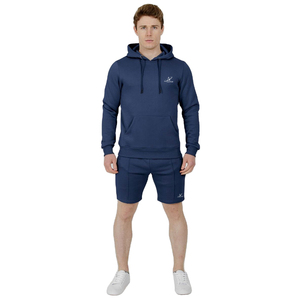 Custom Hoodie and <b>Shorts</b> Set Men Black Two Piece Tracksuit Casual Streetwear Gym Fitness Sportswear - Product Image 4