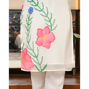 Ensemble Kurta en Georgette Pure pour Femmes Lily - Product Image 3