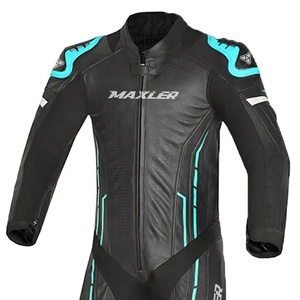 Combinaison de moto en cuir pour homme MAXLER MX-MLS-68, protection CE niveau 2, respirante, durable, cuir véritable premium 100% - Product Image 3