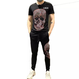 Survêtement à logo personnalisé 100% coton pour hommes, sweat à capuche et survêtement de gymnastique pour l'hiver, vente en gros - Product Image 2