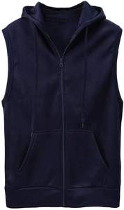 OEM Custom Logo High Quality Cotton Polyester Stylish Streetwear <b>Men's</b> Winter <b>Sleeveless</b> Hoodies Plus Size Essential Hot Sale - Product Image 5