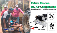 Pompe de compresseur d'air de camion sans huile professionnelle à cycle de service de 24V la plus efficace au monde avec réservoir de 8 litres