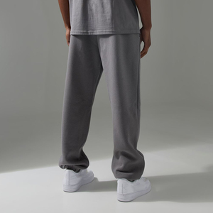 Pantalon de survêtement décontracté pour homme, personnalisé avec logo, en toile de coton 100% délavée, fermeture à cordon, vente en gros - Product Image 3