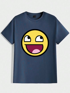 เสื้อยืดแขนสั้นลำลองผู้ชาย พิมพ์ลายตามสั่ง พิมพ์ตัวอักษร คอกลม ทรงหลวม ผ้าเจอร์ซีย์คอตตอน 100% ระบายอากาศได้ดี กันยับ - Product Image 3