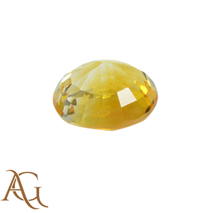พลอยแซฟไฟร์สีเหลืองธรรมชาติ รูปทรงวงรี เจียระไนแบบเหลี่ยม สำหรับทำเครื่องประดับ อัญมณีแท้ รับรองคุณภาพ ขายส่ง - Product Image 3