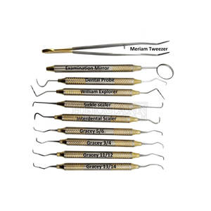 Kit d'hygiène dentaire manuel de qualité supérieure étui miroir outils de soins bucco-dentaires en acier inoxydable Instruments chirurgicaux réutilisables - Product Image 2