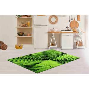 Tapis imprimé floral : motifs de pteridophytes et de fougères pour la porte d'entrée, avec tapis à poils doux - Product Image 3