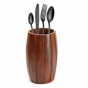 Venta al por mayor Cuchillo de madera Tenedor Cuchara Caja de Kraft Natural Cubiertos de bambú Cubiertos de madera desechables - Product Image 4