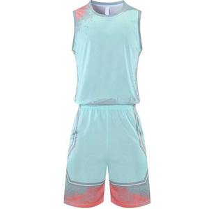 Uniforme de basket-ball sans manches respirant pour hommes bonne vente vêtements de sport vierges unis ensembles de maillots d'entraînement - Product Image 5