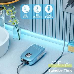 Afeitadora Eléctrica Portátil con Pantalla LED, Recargable por USB, para Hombre, Resistente al Agua IPX7, Lavable, para el Hogar y Viajes - Product Image 3