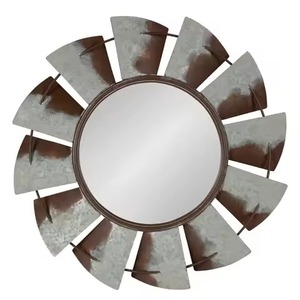 Espejo de pared con diseño de hoja dorada de gran oferta, perfecto para el hogar, sala de estar, pasillo, uso decorativo, elegante espejo de pared de Metal duradero - Product Image 3