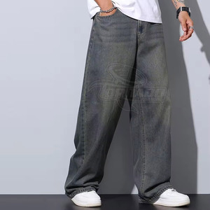Pantalones Vaqueros Holgados Transpirables al por Mayor con MOQ Bajo para Hombre, Diseño Personalizado de Última Moda para Otoño/Primavera/Verano en Venta - Product Image 5