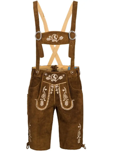 High Quality Trachten Lederhose Oktoberfest Bavarian Short <b>Lederhosen</b> for Men Women - Product Image 4