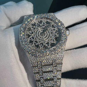 Đồng hồ nam cơ khí tự động bằng thép không gỉ mạ đá Moissanite, kim cương tự nhiên cao cấp, sang trọng. - Product Image 4