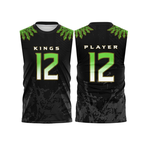 Uniformes de fútbol 7v7 Camiseta de cuello redondo con sublimación completa en tela elástica - Product Image 4