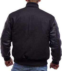 Nouvelles vestes universitaires d'hiver en laine et polyester respirantes et coupe-vent à la mode pour hommes, lettres personnalisées, style décontracté, prix d'usine - Product Image 5