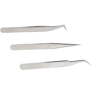 Pince à cils pour extensions de cils Kit de pince à épiler à pointe en fibre contenant une pince à cils incurvée et volumineuse - Product Image 4