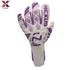 Gants de gardien de but de football personnalisés de haute qualité, cuir respirant, latex naturel, antidérapant, réglable, protection extérieure - Product Image 2