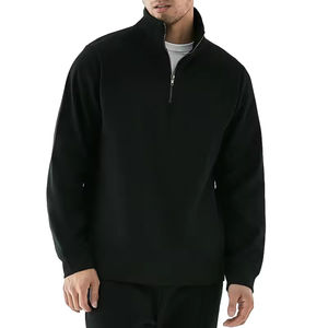 Jersey de lana con media cremallera 2024 para hombre, sudadera térmica con cremallera de cuarto, camisas 100% de algodón para invierno - Product Image 3