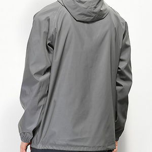 Chaqueta Cortavientos Informal Unisex con Capucha, Logotipo Frontal Reflectante, Forro de Algodón Teñido Liso, Color Personalizado de Invierno, Servicio OEM - Product Image 2