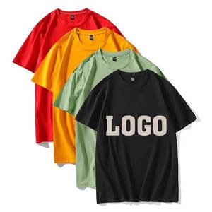 Camiseta extragrande de manga corta de algodón 100% informal para hombre, camiseta en blanco con estampado de bordado personalizado de punto de alta calidad - Product Image 1