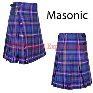 Tartan maçonnique traditionnel des Highlands Kilts de tuba écossais faits à la main de taille personnalisée de 8 mètres pour hommes - Product Image 6
