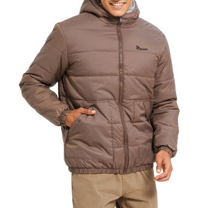 Service OEM, directement de l'usine, vêtements d'extérieur d'hiver, coupe-vent et respirant, veste matelassée unie décontractée, prix bas - Product Image 1