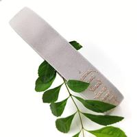 Pita Elastis Jacquard Logo Benang Emas Kustom, Pita Pengikat Nilon Elastis Tinggi, Pita Dekoratif untuk Pinggang Rok Celana
