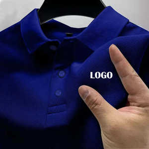 OEM Custom <b>Men</b> Popular <b>High</b> Quality 100%cotton Knit Polo <b>Shirt</b> <b>With</b> Turn-down <b>Collar</b> Front <b>SHIRT</b> - Product Image 2