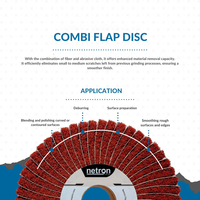 Tissu double couche Netron et non tissé 165x50mm Roue à lamelles combinée Polissage et finition à haute efficacité pour acier inoxydable OEM