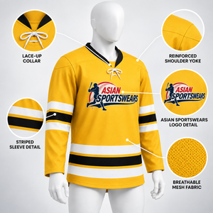 Jersey de Hockey sobre Hielo de Primera Calidad con Diseño Sublimado, Transpirable, de Secado Rápido, Anti-Pilling, Ligero y de Alto Rendimiento - Product Image 3