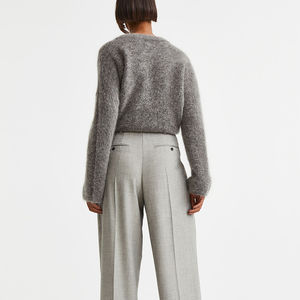 2025 nuevos pantalones apilados a cuadros con estampado informal de lana transpirabilidad deportes Jogger pantalones de chándal decoración de encaje estilo frontal plano - Product Image 2