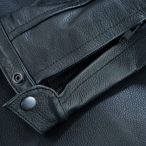 New Black Genuine Cowhide Leather Racing Motorbike Jacket CE-Certified Protections Adventuring Motorcycle Riding Jacket For Men - Product Image 5