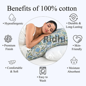 Ensemble de housses de coussin lombaire RIDHI 20x26 à volants floraux vert asperge, imprimé à la main sur coton, personnalisable, amovible, lavable, décoratif - Product Image 6