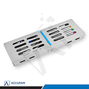 Kit d'ostéotomes internes pour l'élevation du sinus dentaire Accuram, 5 pièces, instruments manuels concaves à baïonnette pour implants, acier inoxydable - Product Image 2