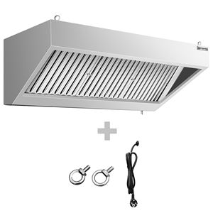 เครื่องดูดควันติดผนังแบบพาณิชย์ - 1400 มม. - พร้อมแผ่นกรองและไฟ LED - Product Image 1
