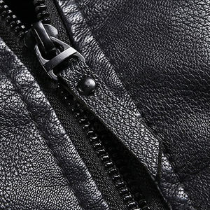 Chaqueta de invierno de cuero genuino de alta calidad para hombre 2025 con cuello levantado estilo High Street - Product Image 5