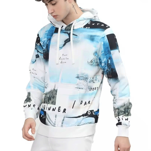 Sudadera con Capucha de Invierno 100% Algodón, Forrada, Antiarrugas, Diseño Bosque Oscuro con Fondo Blanco, Alta Calidad, Hecha a Medida, Superventas - Product Image 4