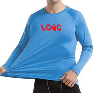 Camiseta de manga larga con logotipo personalizado para hombre, ropa de pesca transpirable de secado rápido, ropa deportiva ligera, camisetas de pesca - Product Image 2