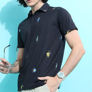 Polo pour homme de qualité supérieure, léger, à séchage rapide, couleur unique, vêtements de sport - Product Image 2