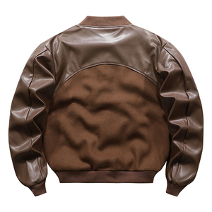 Blouson d'hiver personnalisé pour homme, 100% polyester, logo sur le devant, coupe-vent, écologique, service OEM - Product Image 4