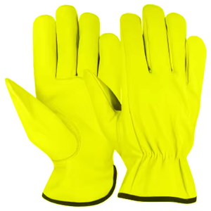 Gants de travail de conduite en cuir grain de chèvre haute performance protection des mains de sécurité industrielle robuste jardinage gant à bas prix - Product Image 2