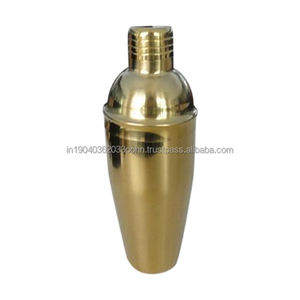 Coctelera con acabado de espejo negro de bronce dorado, herramientas de acero inoxidable para Bar, coctelera de calidad Premium de cobre y latón para - Product Image 2