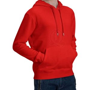 Sudadera con Capucha Roja para Hombre, Algodón Grueso, Felpa, Hombros Caídos, Sudadera con Logotipo Personalizado, Ropa Urbana, Venta al por Mayor - Product Image 2