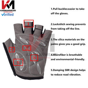 Gants de vélo pour enfants, demi-doigts, pour le skate, le vélo, les sports, antidérapants, pour garçons et filles, par KARIMAN MANUFACTURING - Product Image 5