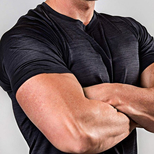 Venta caliente 90% poliéster 10% Spandex logotipo privado personalizado ropa de entrenamiento gimnasio camisetas Fitness ropa hombres Ringer camiseta - Product Image 6