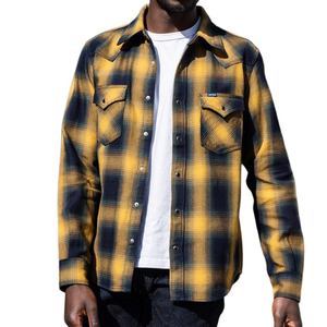 Nouvelle mode personnalisée à manches longues 100% coton boutons pression chemises pour hommes chemise en flanelle à carreaux - Product Image 4