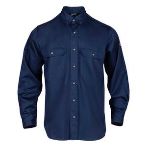 Chemise de travail à manches longues unisexe de haute qualité 100% coton retardateur sergé respirant vêtements de travail de sécurité de soudage - Product Image 1