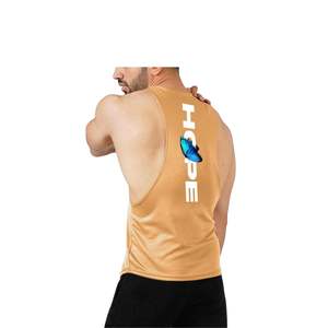 เสื้อกล้ามวิ่งผู้ชายแบบไร้ตะเข็บสั่งทำขายส่ง น้ำหนักเบา ระบายอากาศได้ดี ผลิตจากโพลีเอสเตอร์ เหมาะสำหรับการวิ่งมาราธอนและการฝึกซ้อมในยิม - Product Image 6