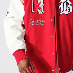 Veste universitaire de style baseball universitaire de haute qualité pour hommes vestes Letterman en tissu de laine à la mode - Product Image 6